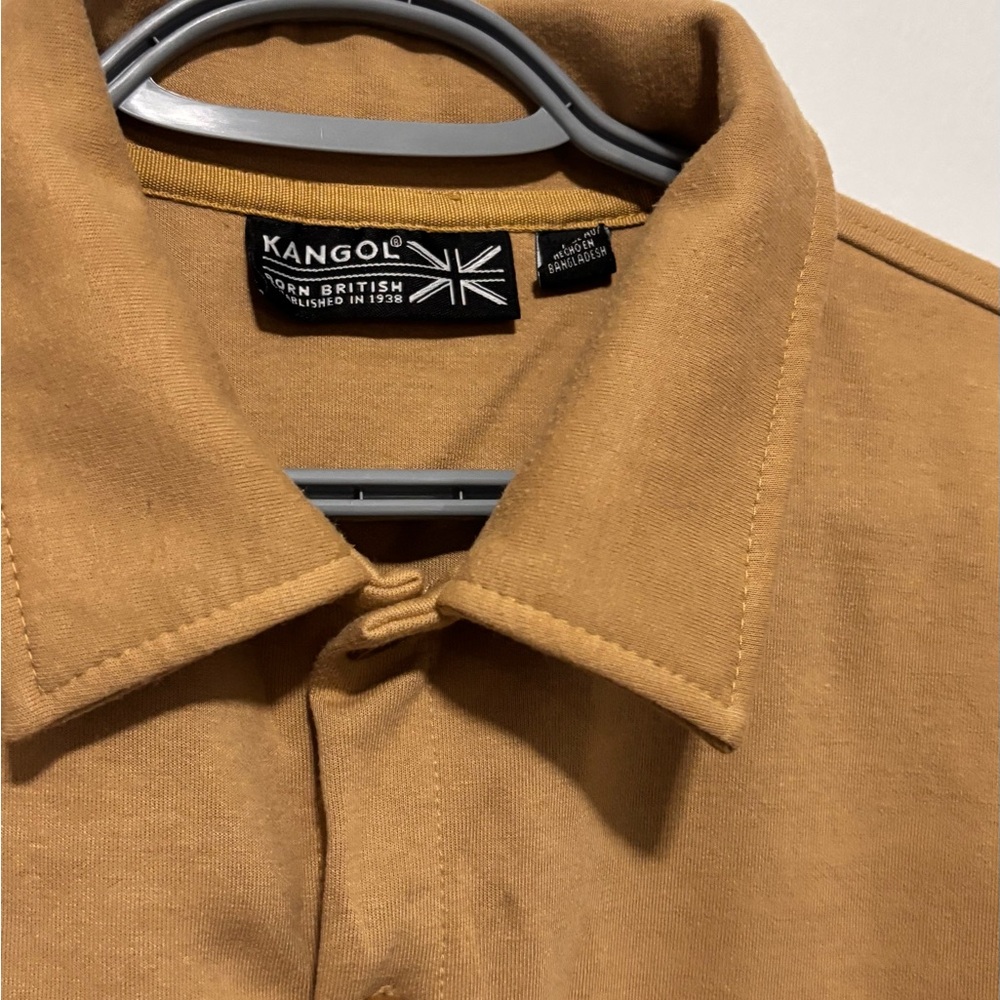 Kangol Men's Camel Button Down Shirt - Picture 4 of 7